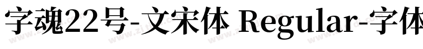 字魂22号-文宋体 Regular字体转换